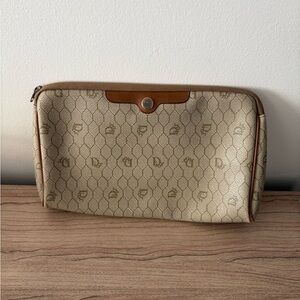 Vintage Dior Webbed Monogram Clutch Bag Purse